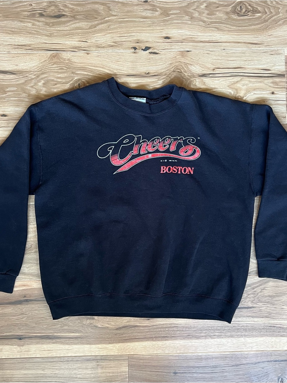 Vintage Cheers Boston Black Lee Crewneck Sweatshirt XL